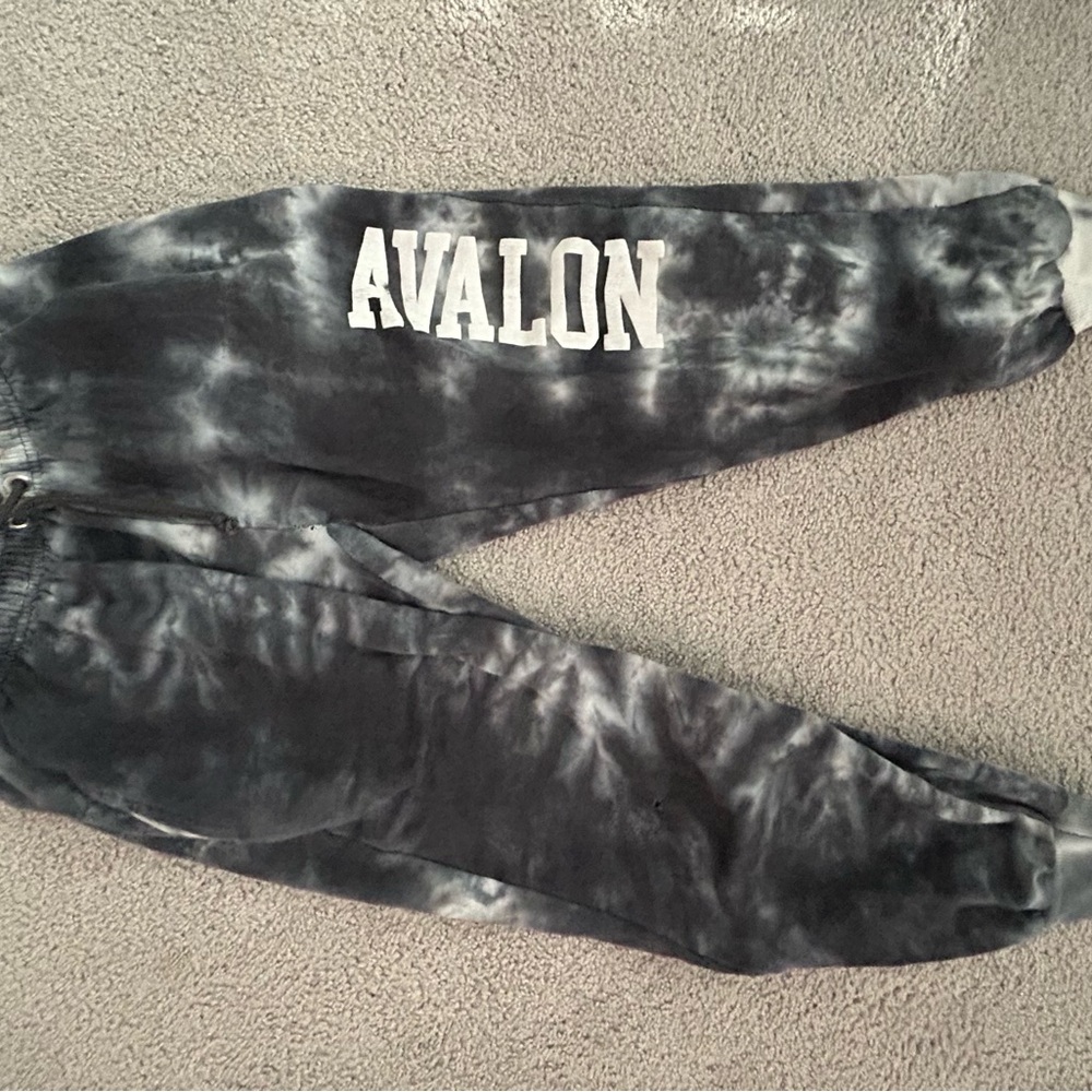 Avalon Kids Tie-Dye Joggers - Black and White